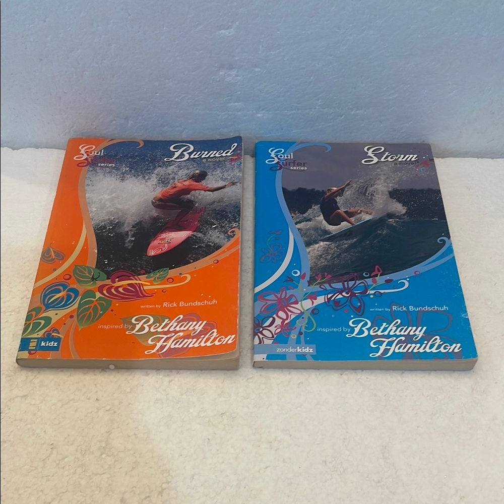 Burned & Storm Soul Surfer accelerated reader Books by Bethany Hamilton bundle